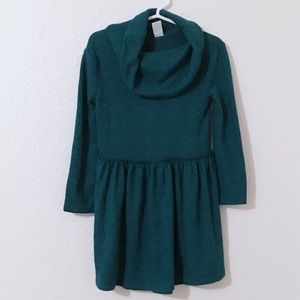 Teal Cowl Neck Dress
